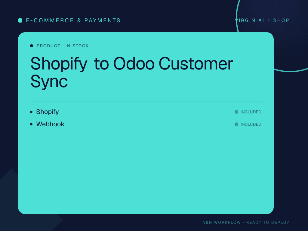 Shopify to Odoo Customer Sync