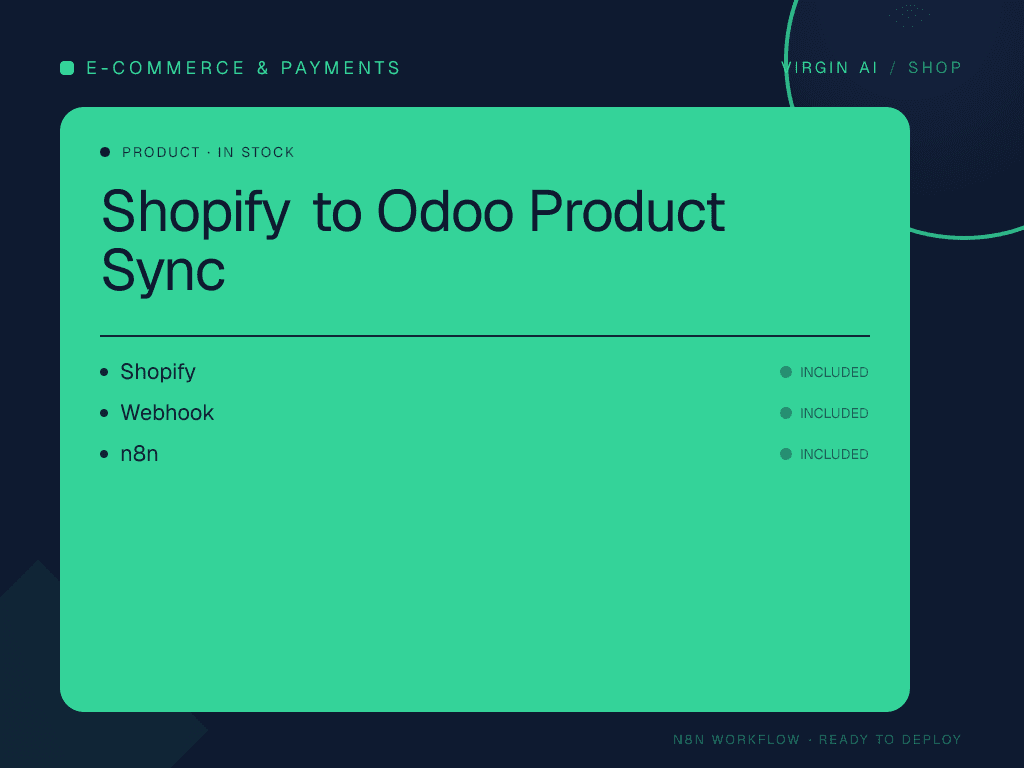 Shopify to Odoo Product Sync