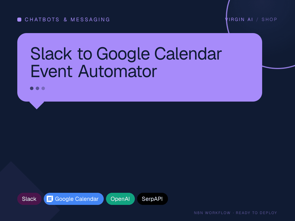 Slack to Google Calendar Event Automator
