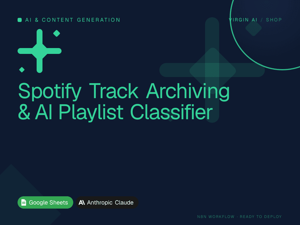 Spotify Track Archiving & AI Playlist Classifier