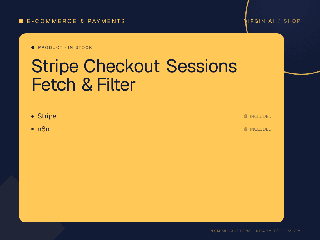 Stripe Checkout Sessions Fetch & Filter
