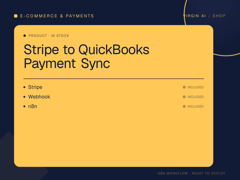 Stripe to QuickBooks Payment Sync