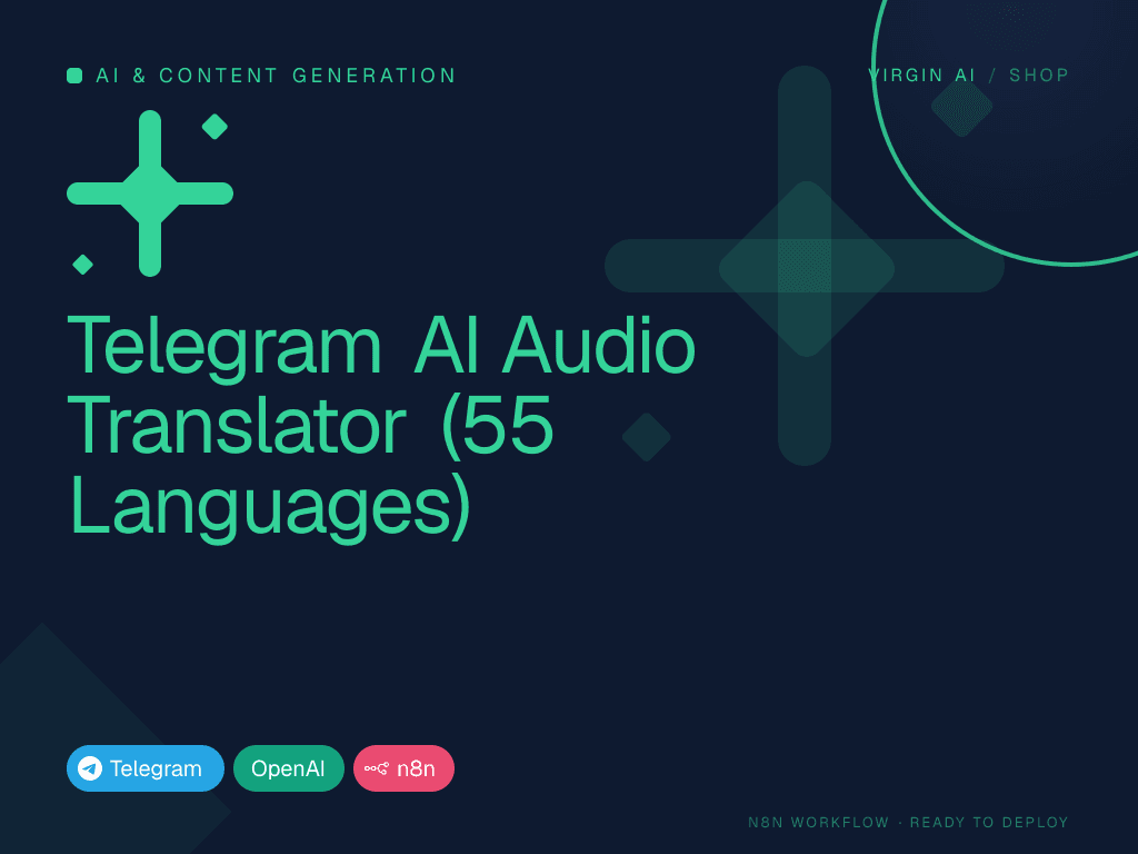 Telegram AI Audio Translator (55 Languages)