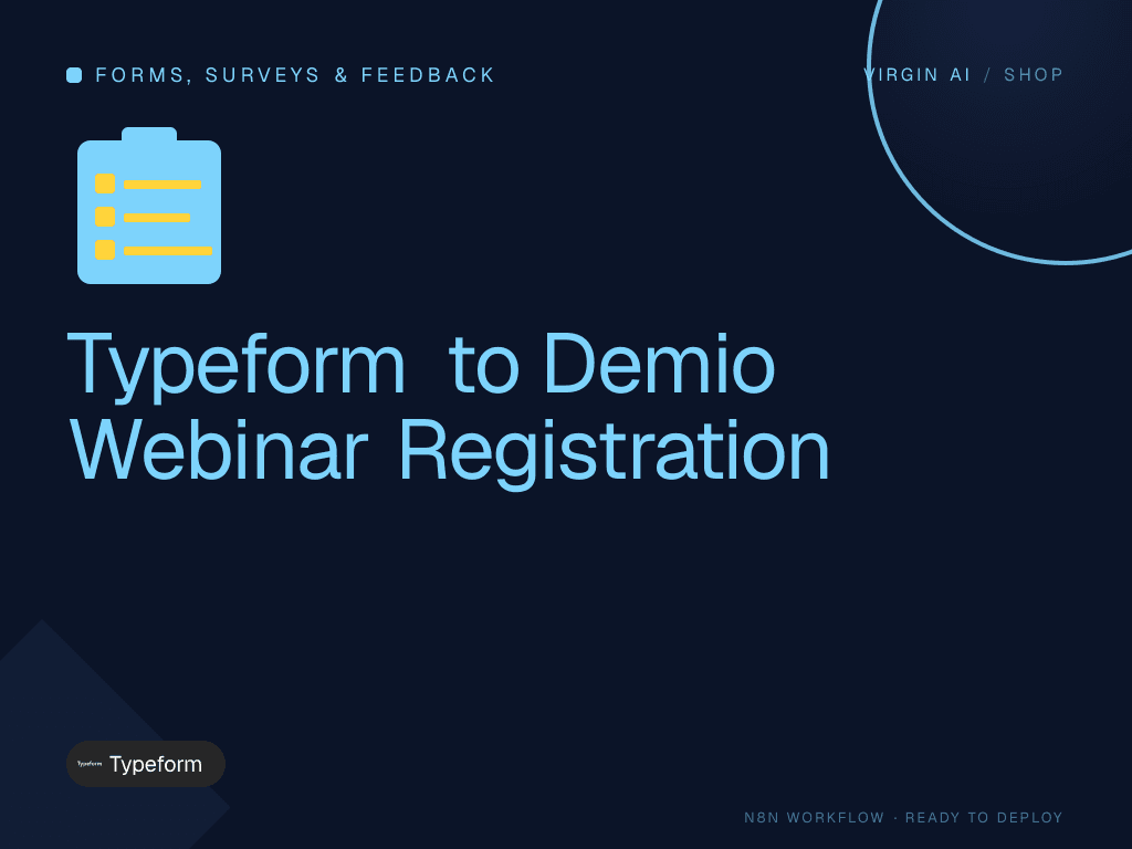 Typeform to Demio Webinar Registration