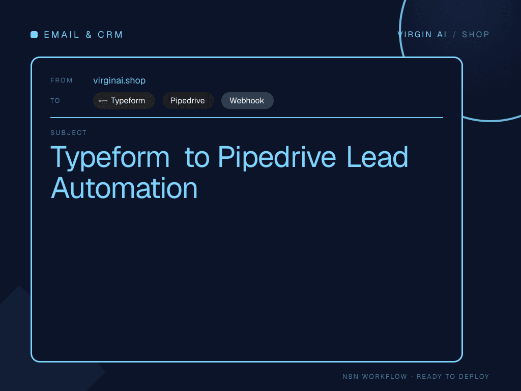 Typeform to Pipedrive Lead Automation