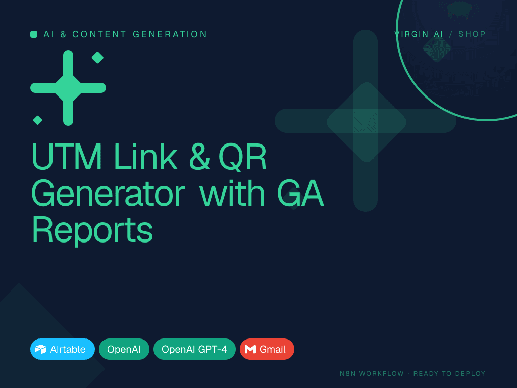 UTM Link & QR Generator with GA Reports