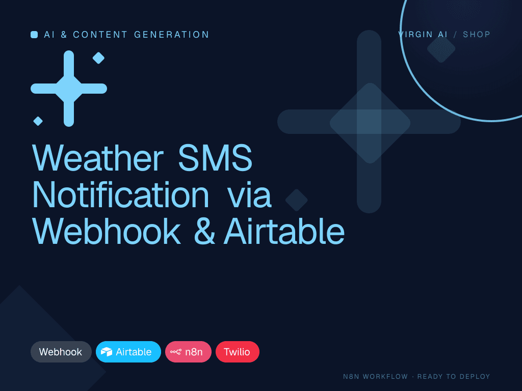 Weather SMS Notification via Webhook & Airtable