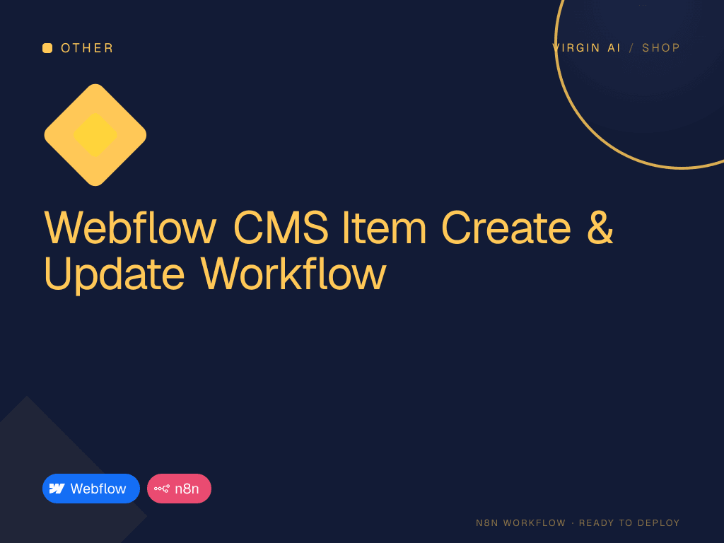 Webflow CMS Item Create & Update Workflow