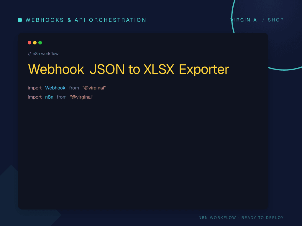 Webhook JSON to XLSX Exporter