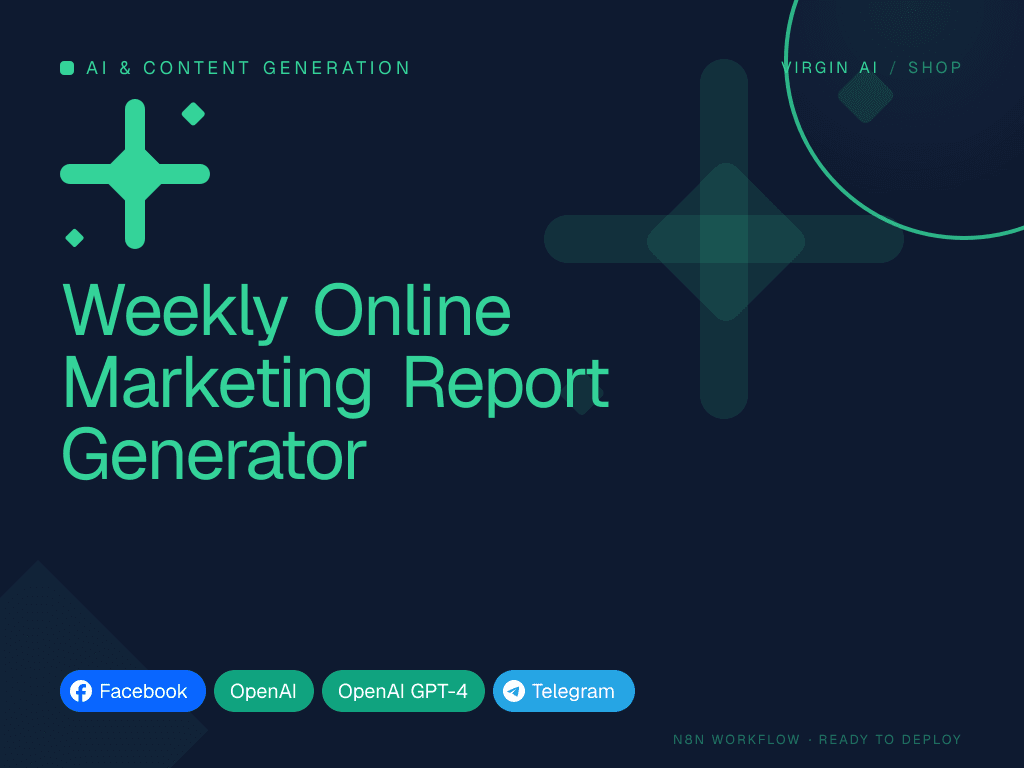 Weekly Online Marketing Report Generator