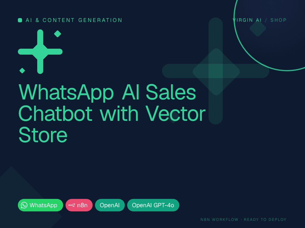 WhatsApp AI Sales Chatbot with Vector Store
