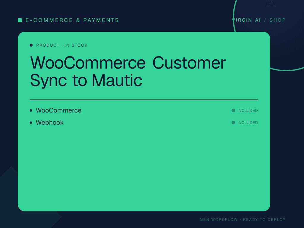 WooCommerce Customer Sync to Mautic