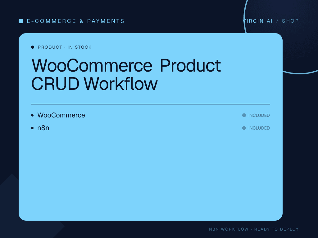 WooCommerce Product CRUD Workflow