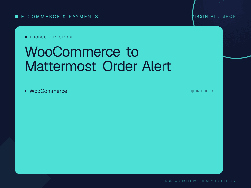 WooCommerce to Mattermost Order Alert