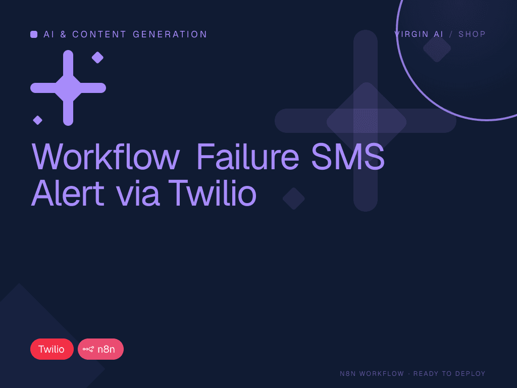 Workflow Failure SMS Alert via Twilio