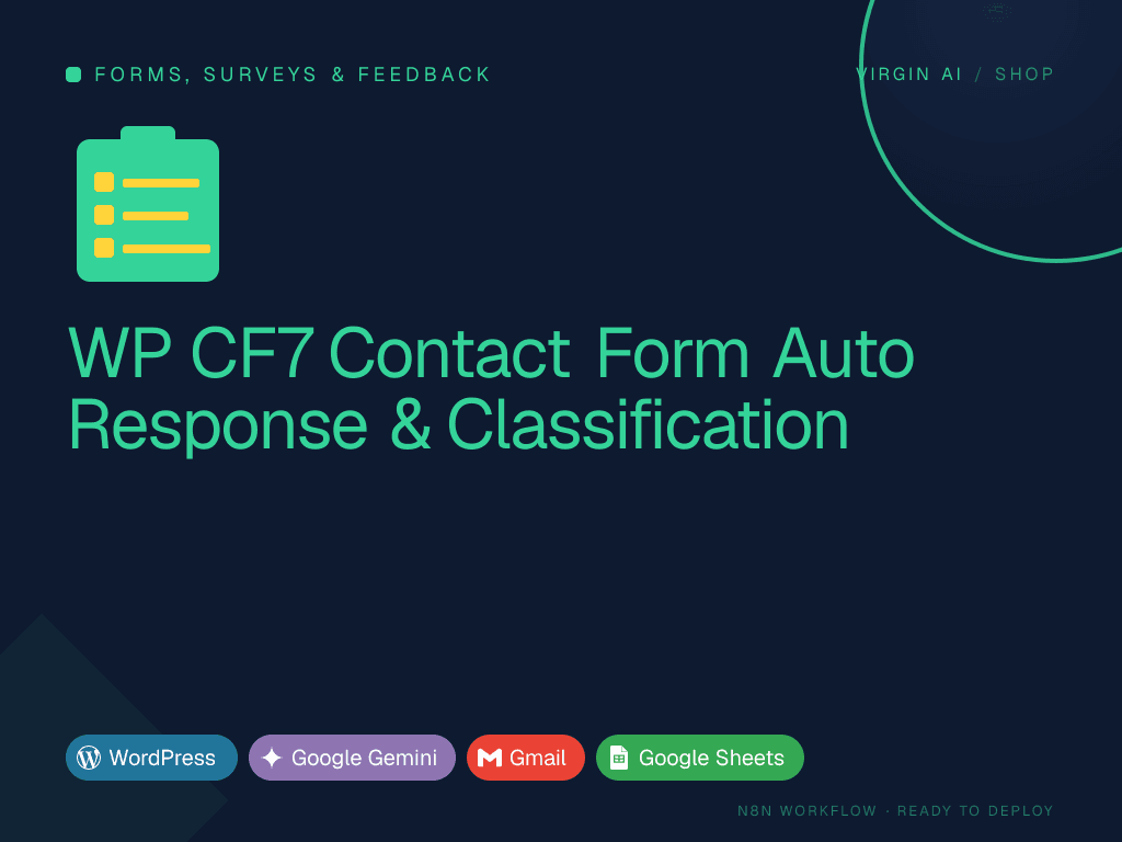 WP CF7 Contact Form Auto Response & Classification