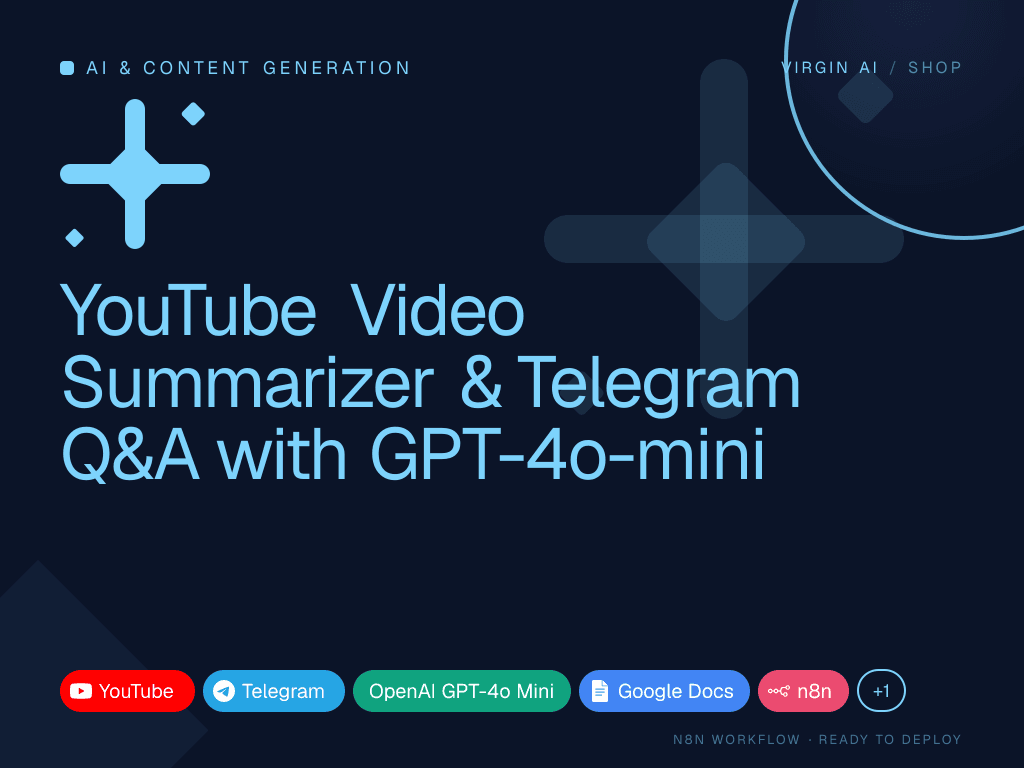 YouTube Video Summarizer & Telegram Q&A with GPT-4o-mini