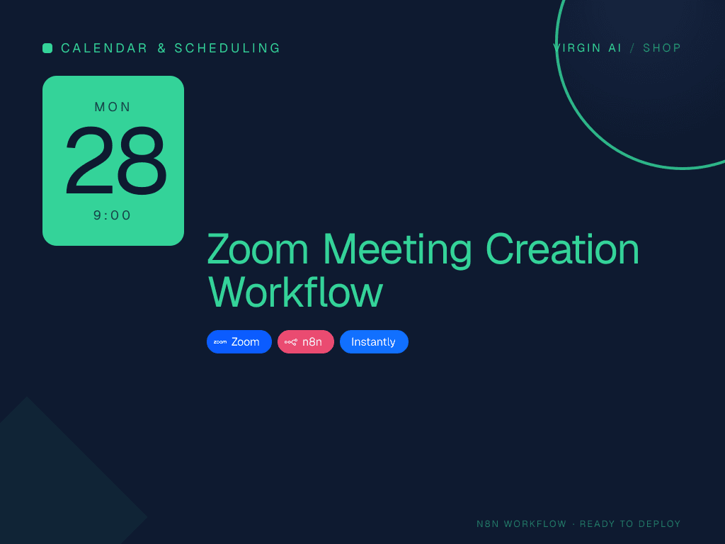 Zoom Meeting Creation Workflow